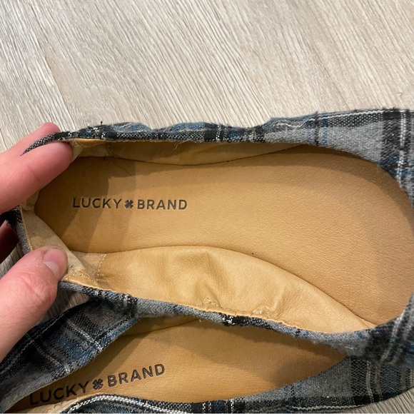 LUCKY BRAND Erin Plaid Ballet Flats - Gray/Blue Size 9.5 - Picture 5 of 9